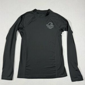 Art Class Boys' Long Sleeve Rash Guard Swim Shirt Charcoal Size Large 10/12 EUC